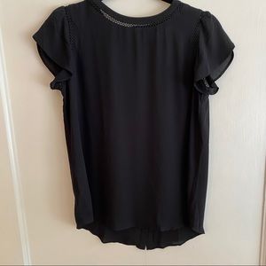 ⚡️ Loft black cap sleeve blouse XS